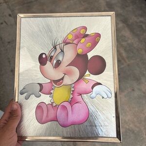 Disney Minnie Mouse Pink and Yellow Art Print